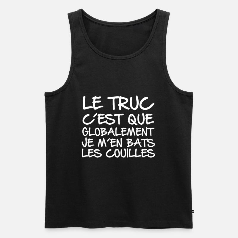 Ich schlage meine Eier - Männer Premium Bio Tank Top - Schwarz