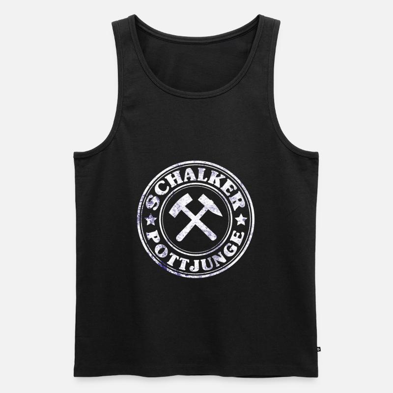 Schalker Pottjunge - Männer Premium Bio Tank Top - Schwarz