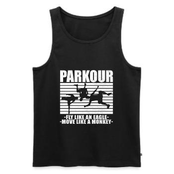 Parkour Freerunning Le Parcour Traceur Geschenk - Männer Premium Bio Tank Top - Schwarz - Vorne - Michal (187cm)