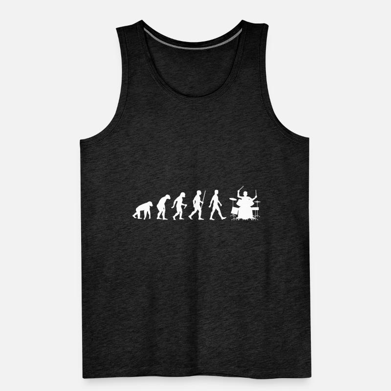 Drums Evolution Drummer Percussionist Men's Premium Organic Tank Top