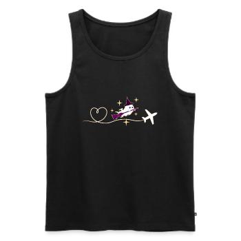 Chemise d’Halloween de pilote d’agent de bord - Débardeur bio Premium Homme - noir - Devant - Michal (187cm)