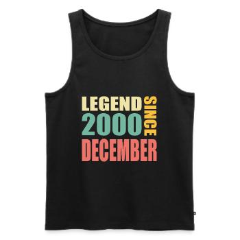 23ème anniversaire Millésime décembre 2000 millésime - Débardeur bio Premium Homme - noir - Devant - Michal (187cm)