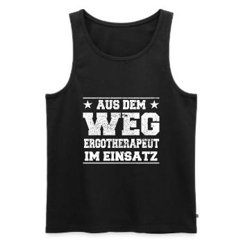 Aus dem Weg Ergotherapeut im Einsatz Design - Männer Premium Bio Tank Top - Schwarz - Vorne - Michal (187cm)
