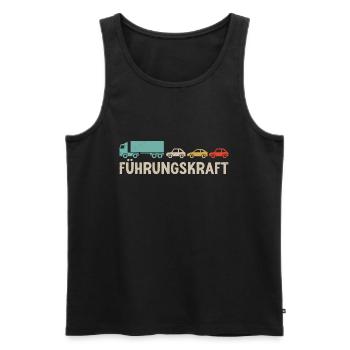 LKW Fahrer Führungskraft Fernfahrer - Männer Premium Bio Tank Top - Schwarz - Vorne - AI Model Male 178 light (178cm)