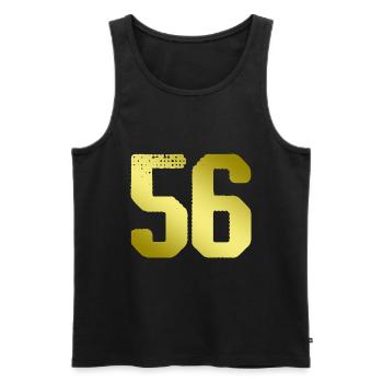 56 Number jersey - Men's Premium Organic Tank Top - black - Front - Michal (187cm)