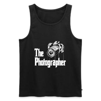 Kamera-Fotografen - Männer Premium Bio Tank Top - Schwarz - Vorne - Michal (187cm)