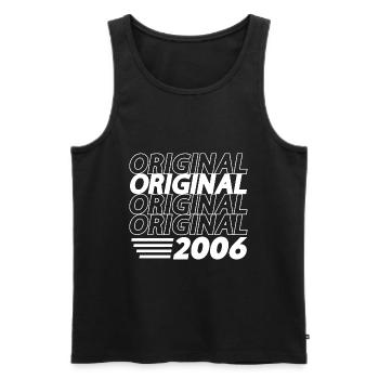 Original Jahrgang 2006 geboren Vintage Geburtstag - Männer Premium Bio Tank Top - Schwarz - Vorne - Michal (187cm)