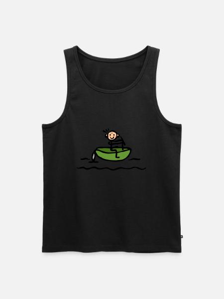 Watercraft - Boating - Motorboat - Men's Premium Organic Tank Top - black