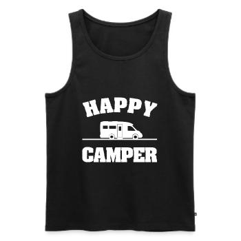 Camping - Débardeur bio Premium Homme - noir - Devant - Michal (187cm)