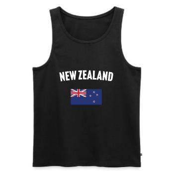 Drapeau de la Nouvelle-Zélande - Débardeur bio Premium Homme - noir - Devant - Michal (187cm)