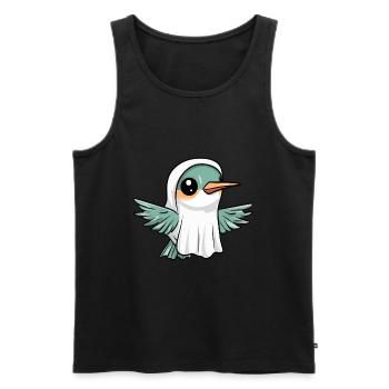 Hummingbird Bird Halloween Funny Ghost - Men's Premium Organic Tank Top - black - Front - Michal (187cm)