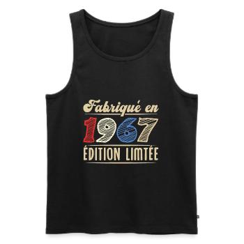 Fabriqué en 1967, Vintage cadeau d'anniversaire - Débardeur bio Premium Homme - noir - Devant - Michal (187cm)