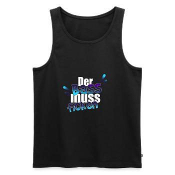cool bass festival techno rave gift - Men's Premium Organic Tank Top - black - Front - Michal (187cm)