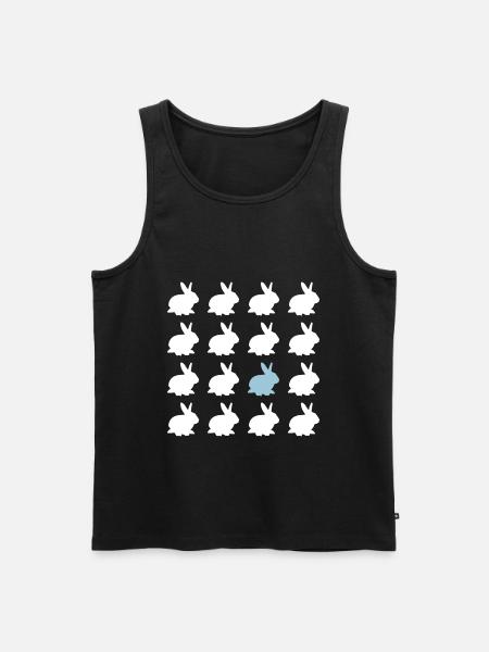 rabbit easter pattern easter - Men's Premium Organic Tank Top - black