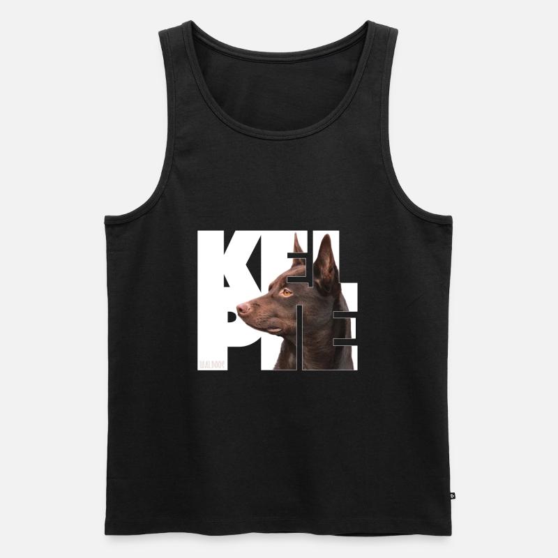 Kelpie I - Männer Premium Bio Tank Top - Schwarz