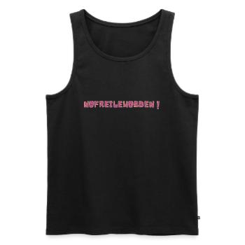 Nofreilewosden - Männer Premium Bio Tank Top - Schwarz - Vorne - AI Model Male 178 light (178cm)