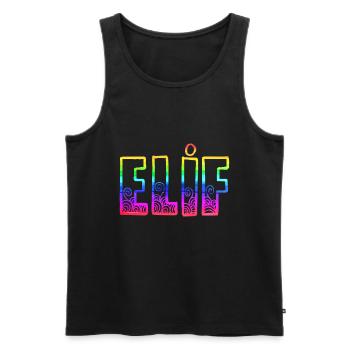 elif rs regenbogen - Männer Premium Bio Tank Top - Schwarz - Vorne - AI Model Male 178 light (178cm)