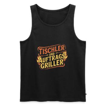 Tischler und Auftragsgriller - Männer Premium Bio Tank Top - Schwarz - Vorne - Michal (187cm)
