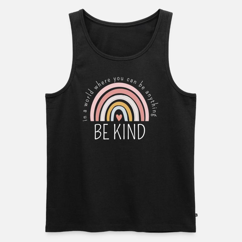 SEI FREUNDLICH - Männer Premium Bio Tank Top - Schwarz