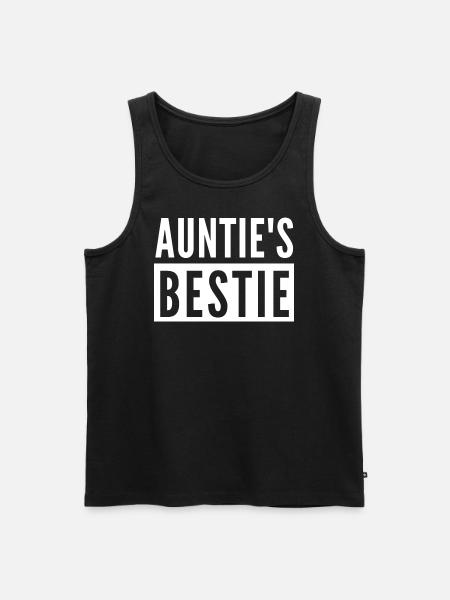 AUNTIE'S BESTIE - Men's Premium Organic Tank Top - black
