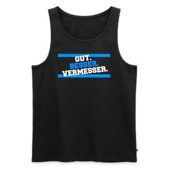 Gut Besser Vermesser Vermessungsingenieur Spruch - Männer Premium Bio Tank Top - Schwarz - Vorne - Michal (187cm)
