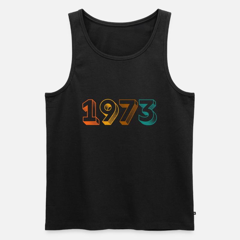 Jahrgang 1973 - Männer Premium Bio Tank Top - Schwarz