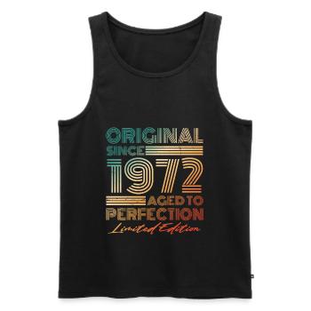 1972 Jahrgang Original Vintage Geburtstag - Männer Premium Bio Tank Top - Schwarz - Vorne - AI Model Male 178 light (178cm)