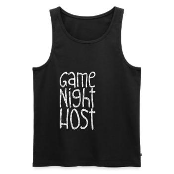 Hôte de soirée de jeu 2 - Débardeur bio Premium Homme - noir - Devant - Michal (187cm)