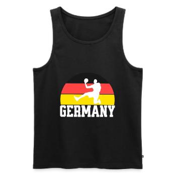 Basketball Shirt Basketball Player Germany - Men's Premium Organic Tank Top - black - Front - Michal (187cm)