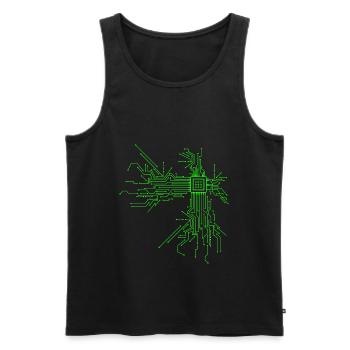 Cpu Computer Nerd Informatiker Programmierer" - Männer Premium Bio Tank Top - Schwarz - Vorne - AI Model Male 178 light (178cm)