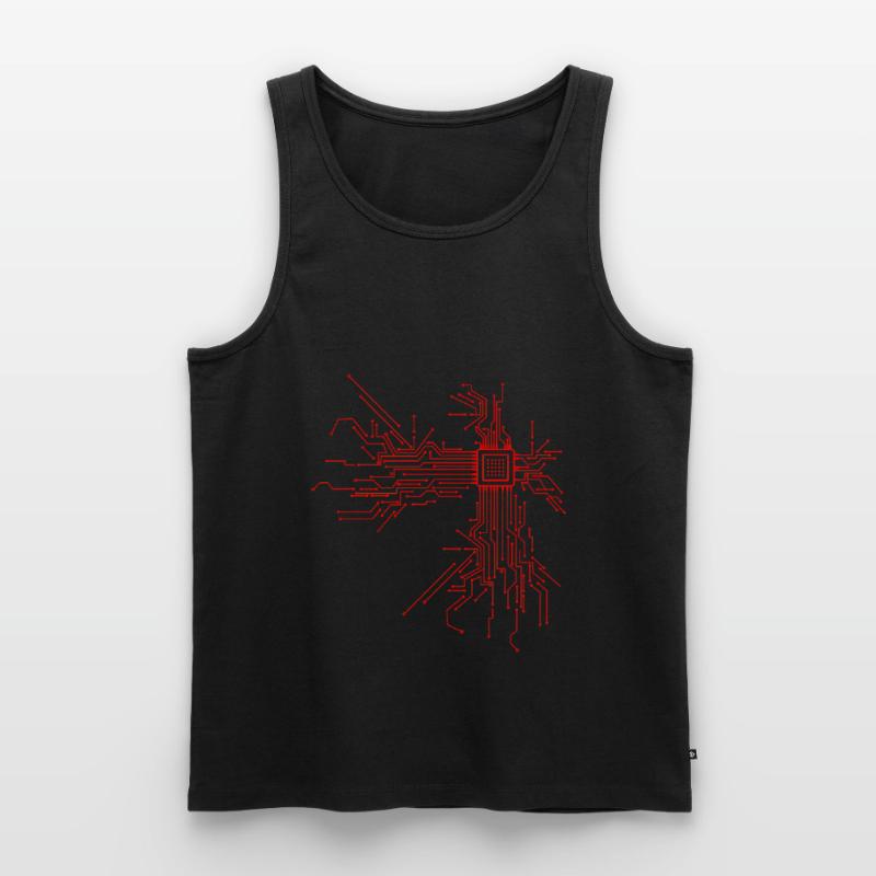 Cpu computer nerd computer scientist programmer Men's Premium Organic Tank Top