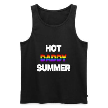 Hot Daddy Summer - Männer Premium Bio Tank Top - Schwarz - Vorne - AI Model Male 178 light (178cm)