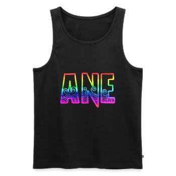 Ane RS Arc-en-ciel - Débardeur bio Premium Homme - noir - Devant - AI Model Male 178 light (178cm)