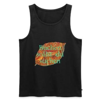 buche e 22 - Männer Premium Bio Tank Top - Schwarz - Vorne - Michal (187cm)