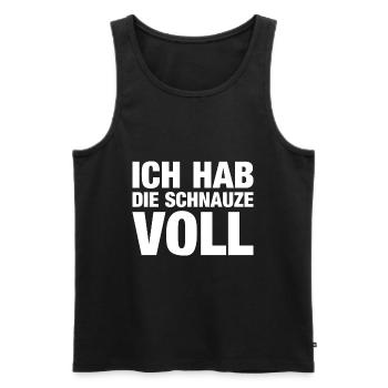 Ich Hab Die Schnauze Voll - Männer Premium Bio Tank Top - Schwarz - Vorne - Michal (187cm)