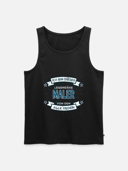 Maler Spruch Handwerker - Männer Premium Bio Tank Top - Schwarz