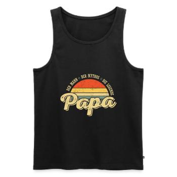 Superdaddy - Männer Premium Bio Tank Top - Schwarz - Vorne - Michal (187cm)