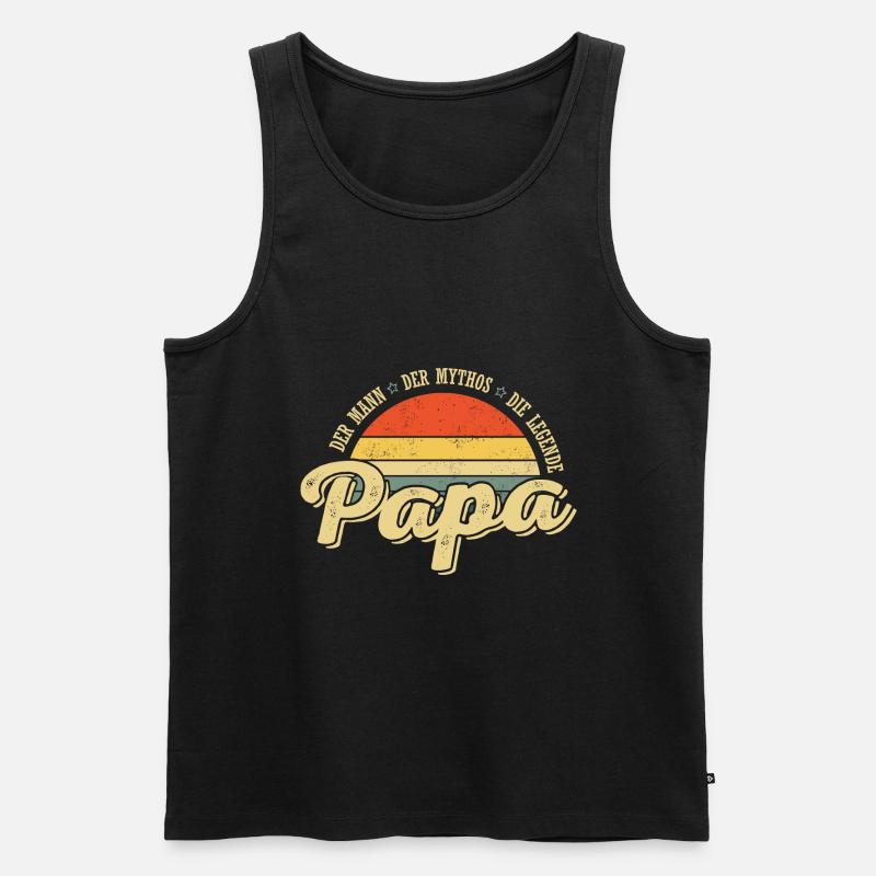 Superdaddy - Männer Premium Bio Tank Top - Schwarz