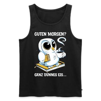 Guten Morgen Kaffee Nachteule Geschenk - Männer Premium Bio Tank Top - Schwarz - Vorne - Michal (187cm)
