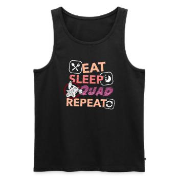 ATV Eat Sleep Quad Repeat -4x4 Quad Biker Gift - Men's Premium Organic Tank Top - black - Front - AI Model Male 178 light (178cm)