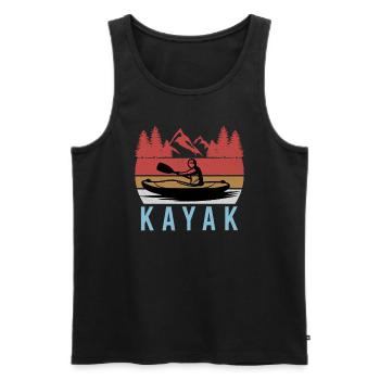 Canoeing Canoeing Water Sports Gift Kayaking - Men's Premium Organic Tank Top - black - Front - Michal (187cm)