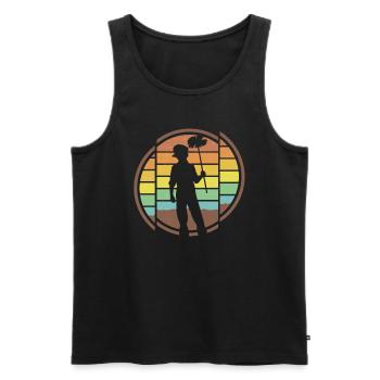 Ramoneur ramoneur vintage ramoneur cadeau - Débardeur bio Premium Homme - noir - Devant - AI Model Male 178 light (178cm)