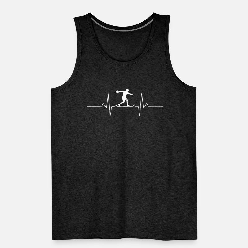 Diskuswurf Evolution Diskuswerfer Athlet Geschenk Männer Premium Bio Tank Top