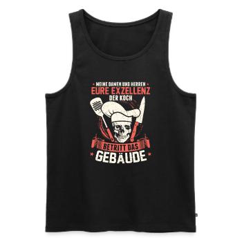 Hobbykoch kochen Chefkoch Küchenchef Geschenk - Männer Premium Bio Tank Top - Schwarz - Vorne - Michal (187cm)