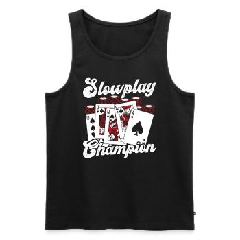 Poker Mat Poker Chips Set Suitcase Set Poker Player - Men's Premium Organic Tank Top - black - Front - AI Model Male 178 light (178cm)