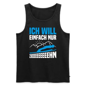 Ski Jumper Winter Sports Ski Jumping Chance Ski Flying - Men's Premium Organic Tank Top - black - Front - AI Model Male 178 light (178cm)