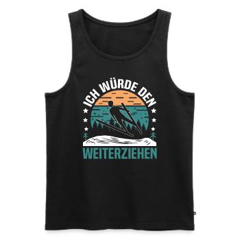 Ski Flying Ski Jumping Chance Skis for Ski Jumping - Men's Premium Organic Tank Top - black - Front - AI Model Male 178 light (178cm)