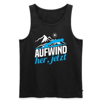 Ski Suit Ski Flying Winter Sports Skis for - Men's Premium Organic Tank Top - black - Front - AI Model Male 178 light (178cm)