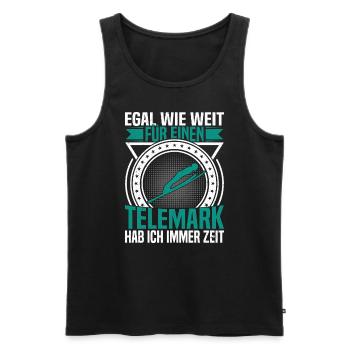 Skis for ski jumping Winter sports Ski flying Ski helmet - Men's Premium Organic Tank Top - black - Front - AI Model Male 178 light (178cm)