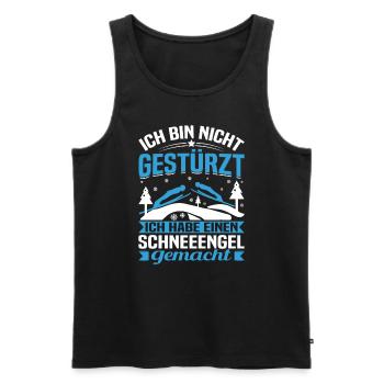 Ski Flying Winter Sports Ski jumping chance for the - Men's Premium Organic Tank Top - black - Front - AI Model Male 178 light (178cm)
